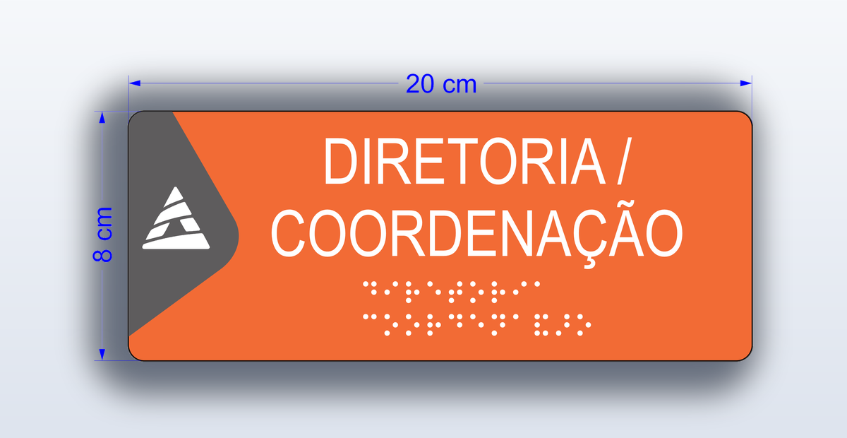 Placa Diretoria Coordenação - padrão Anhanguera