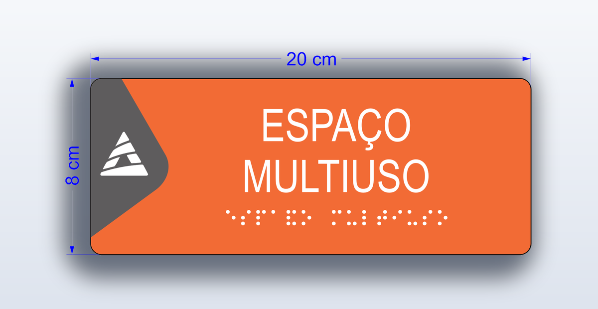 Placa Espaço Multiuso - padrão Anhanguera