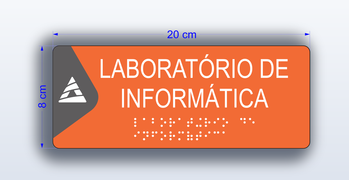 Placa Laboratório de Informática - padrão Anhanguera