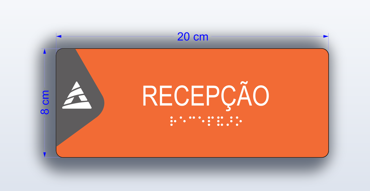 Placa Recepção - padrão Anhanguera