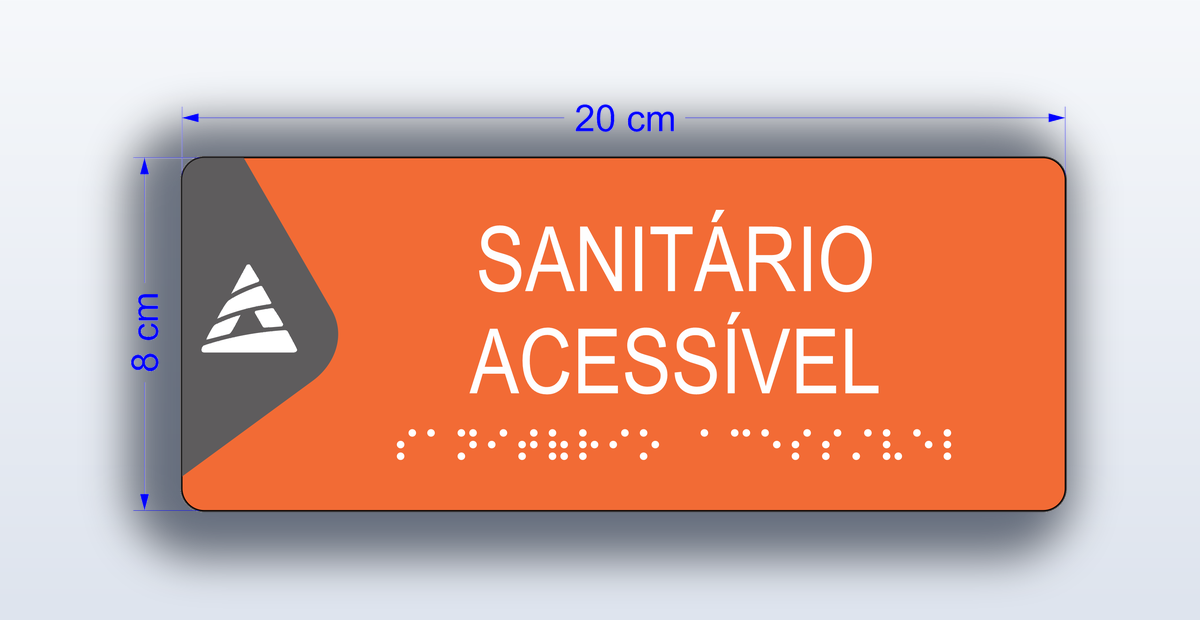 Placa Sanitario Acessivel - padrão Anhanguera
