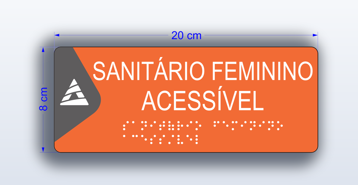 Placa Sanitario Feminino Acessivel - padrão Anhanguera