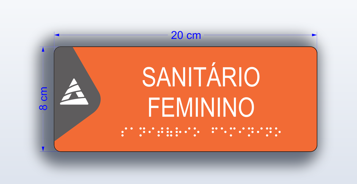 Placa Sanitario Feminino - padrão Anhanguera