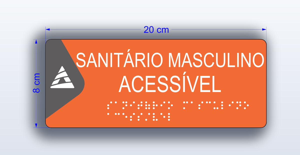 Placa Sanitario Masculino Acessivel - padrão Anhanguera