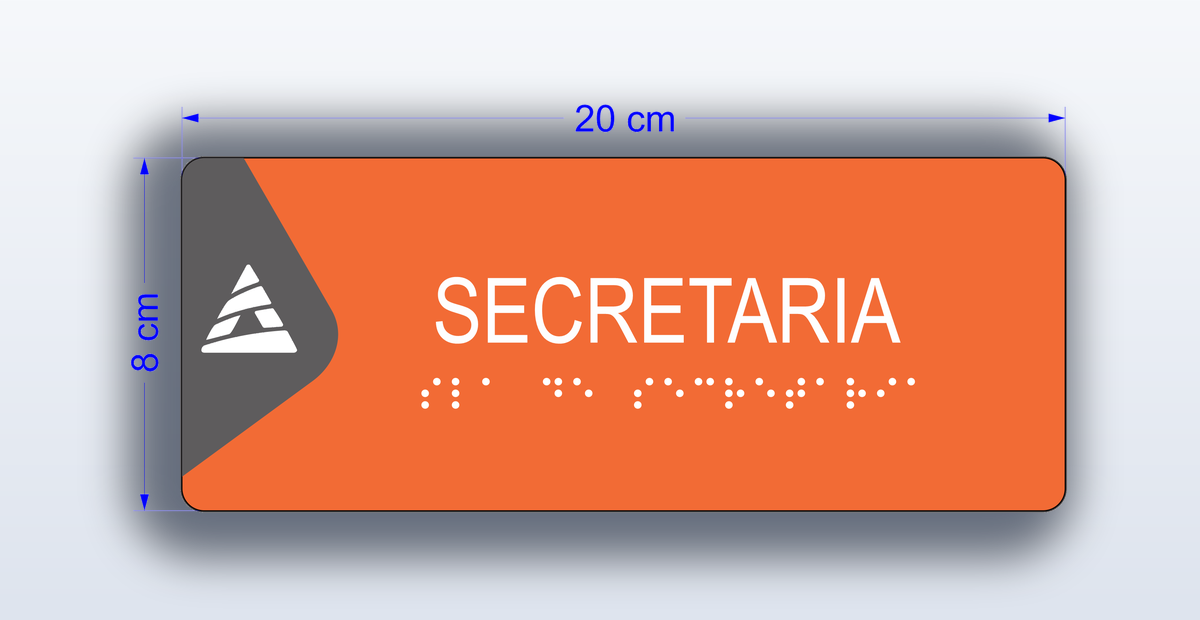 Placa Secretaria - padrão Anhanguera