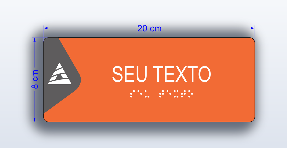 Placa Seu Texto - padrão Anhanguera
