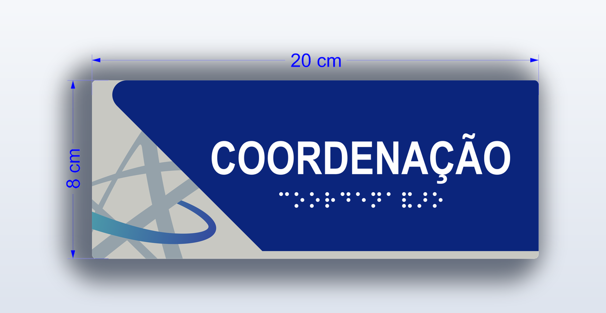 Placa Coordenação - padrão Cruzeiro do Sul