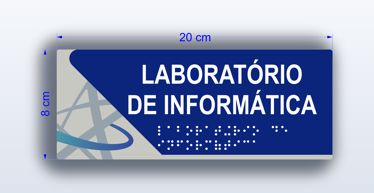Placa Laboratório de Informática - padrão Cruzeiro do Sul