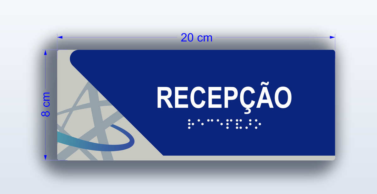 Placa Recepção - padrão Cruzeiro do Sul