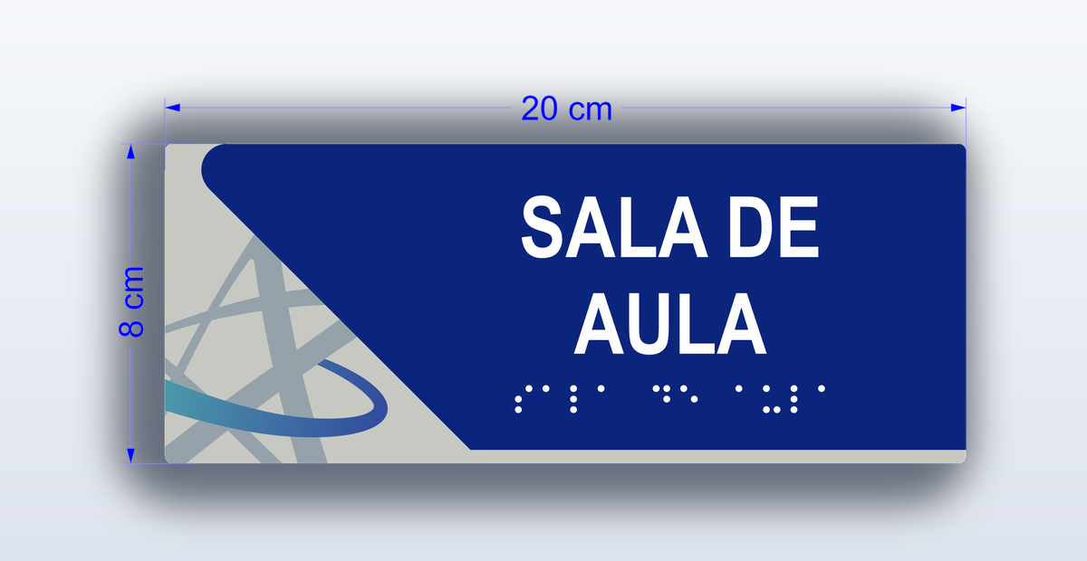 Placa Sala de Aula - padrão Cruzeiro do Sul