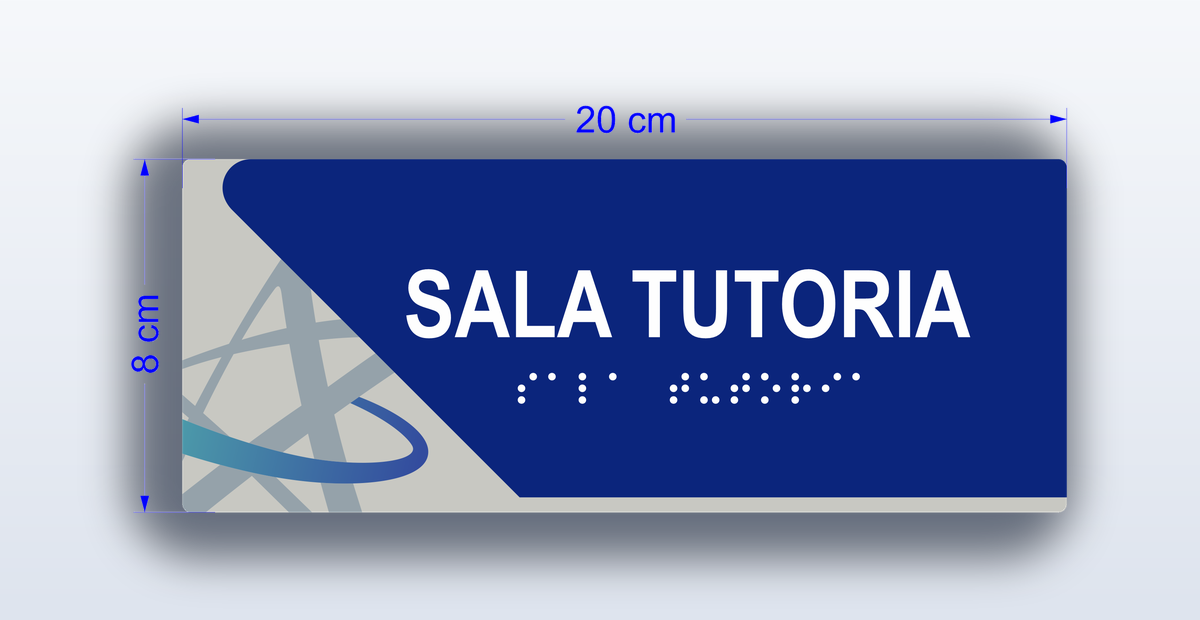 Placa Sala Tutoria - padrão Cruzeiro do Sul