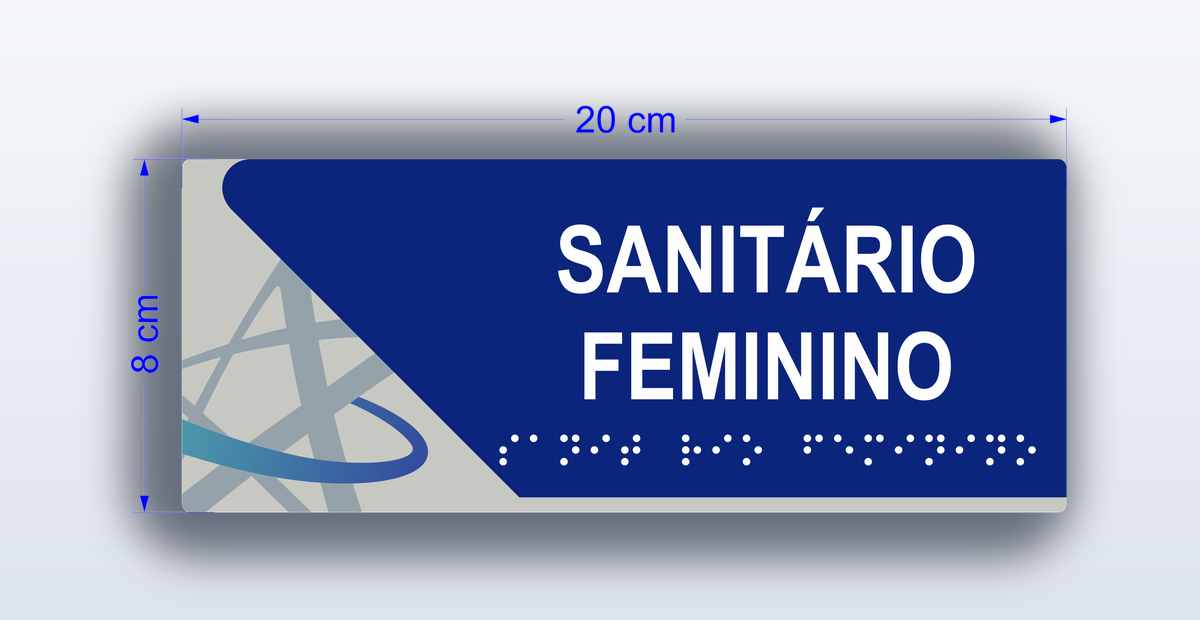 Placa Sanitário Feminino - padrão Cruzeiro do Sul