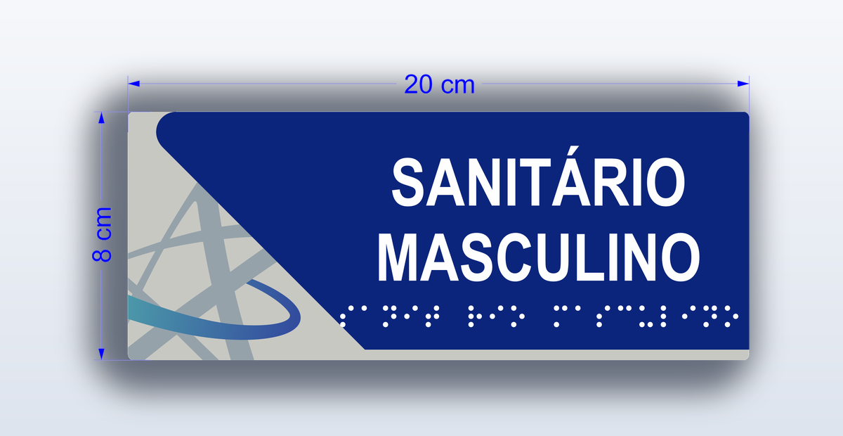 Placa Sanitário Masculino - padrão Cruzeiro do Sul