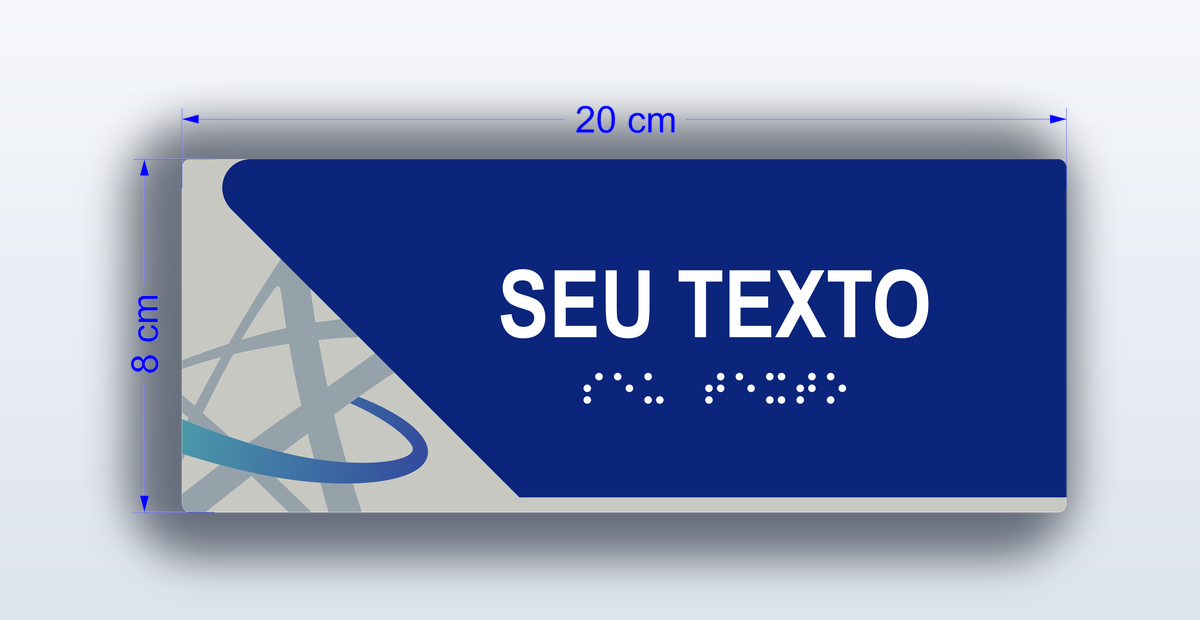 Placa Seu Texto - padrão Cruzeiro do Sul