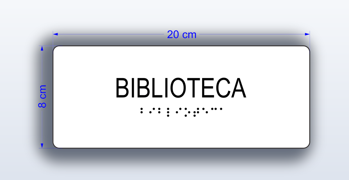 Placa Biblioteca - padrão Estácio
