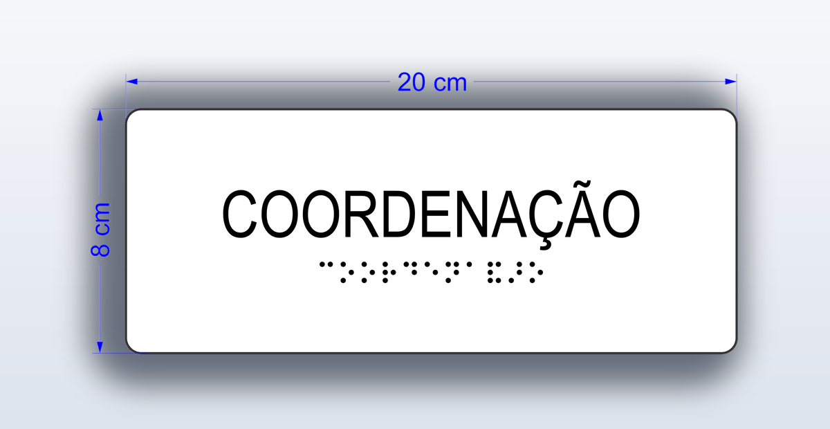Placa Coordenação - padrão Estácio
