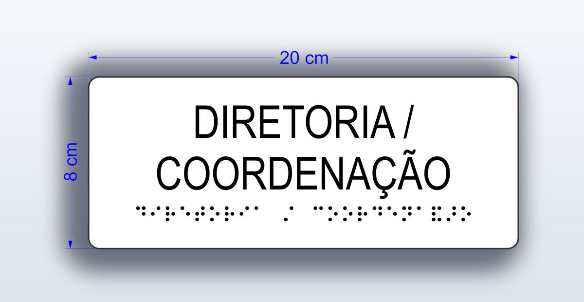 Placa Diretoria Coordenação - padrão Estácio