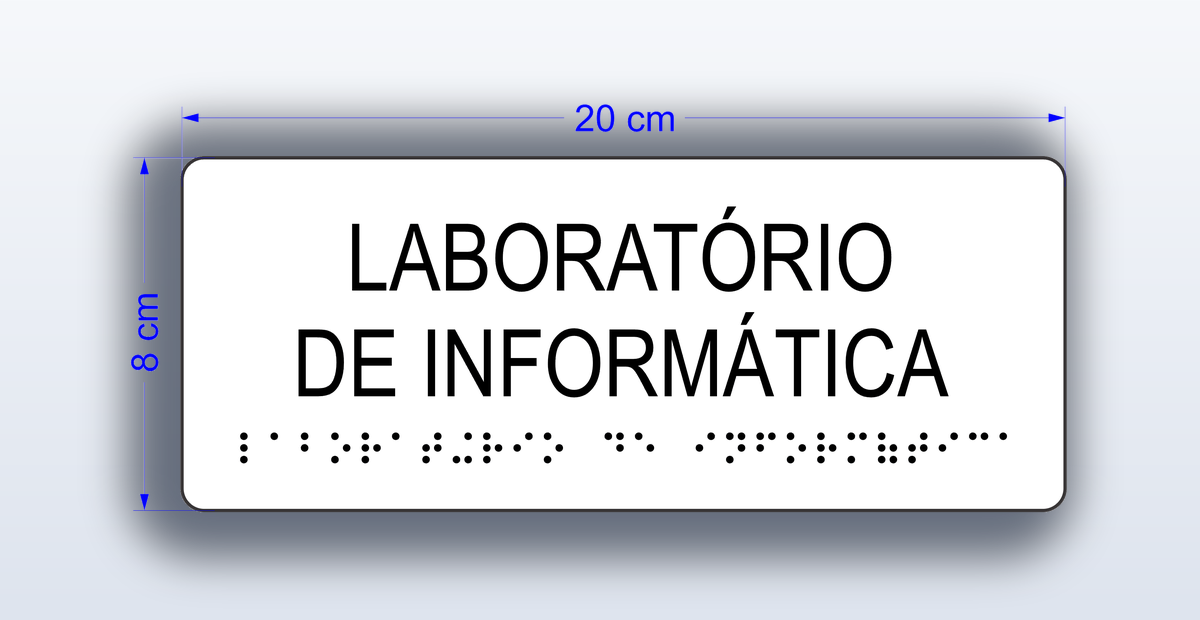 Placa Laboratório de Informática - padrão Estácio