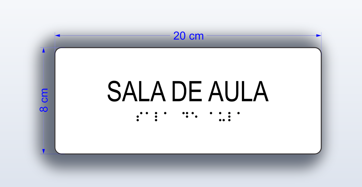 Placa Sala de Aula - padrão Estácio