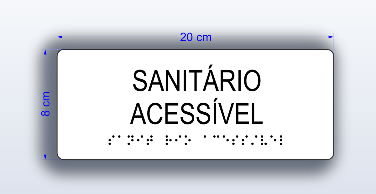 Placa Sanitário Acessível - padrão Estácio