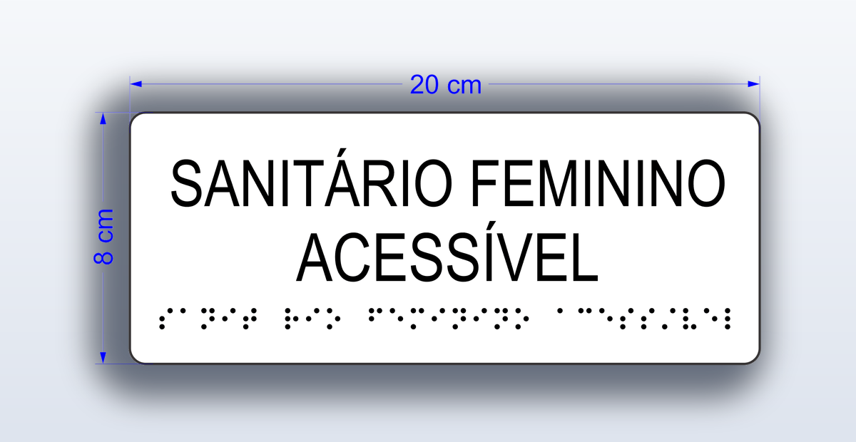 Placa Sanitário Feminino Acessível - padrão Estácio