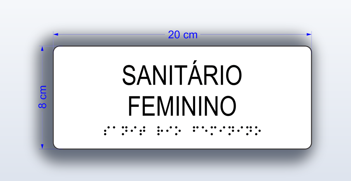 Placa Sanitário Feminino - padrão Estácio