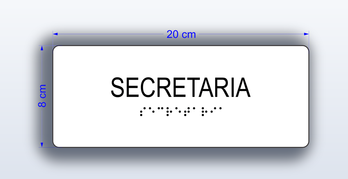 Placa Secretaria - padrão Estácio