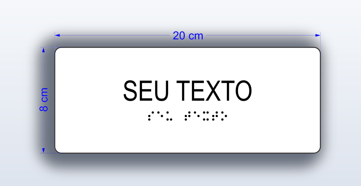Placa Seu Texto - padrão Estácio