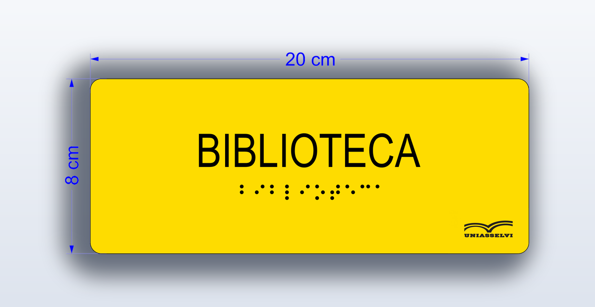 Placa Biblioteca - padrão Uniasselvi