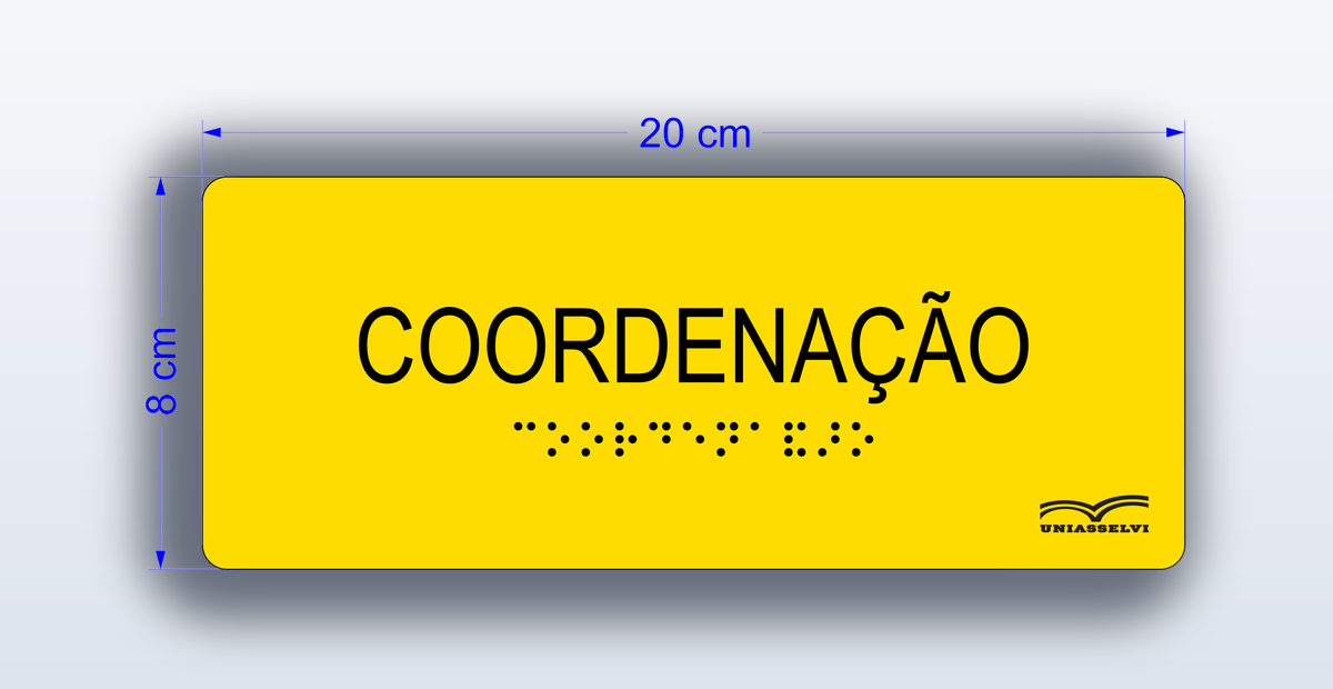 Placa Coordenação - padrão Uniasselvi