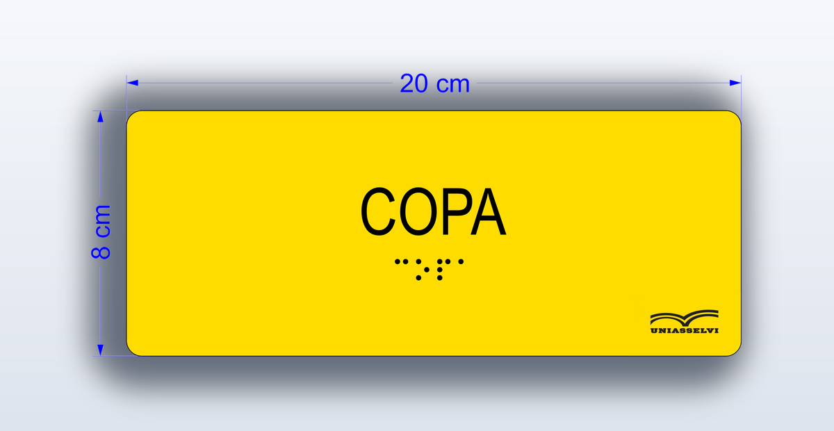 Placa Copa - padrão Uniasselvi