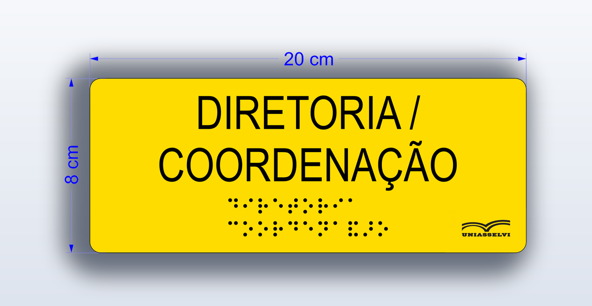 Placa Diretoria Coordenação - padrão Uniasselvi
