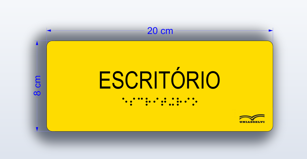 Placa Escritório - padrão Uniasselvi