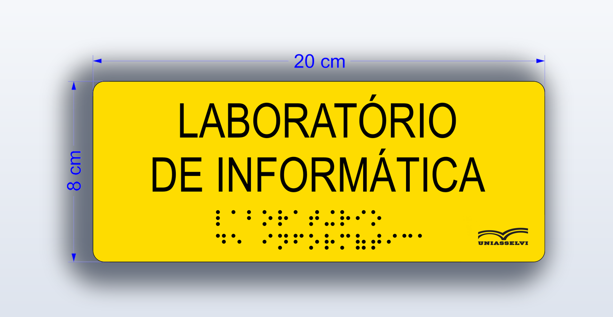 Placa Laboratório de Informática - padrão Uniasselvi