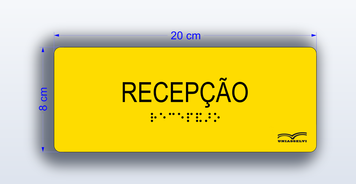 Placa Recepção - padrão Uniasselvi