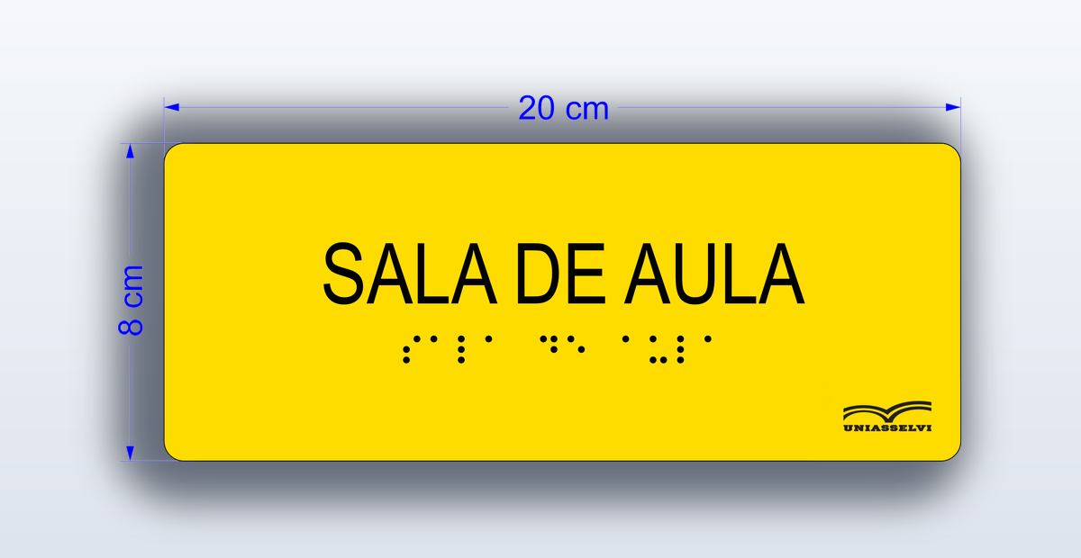 Placa Sala de Aula - padrão Uniasselvi