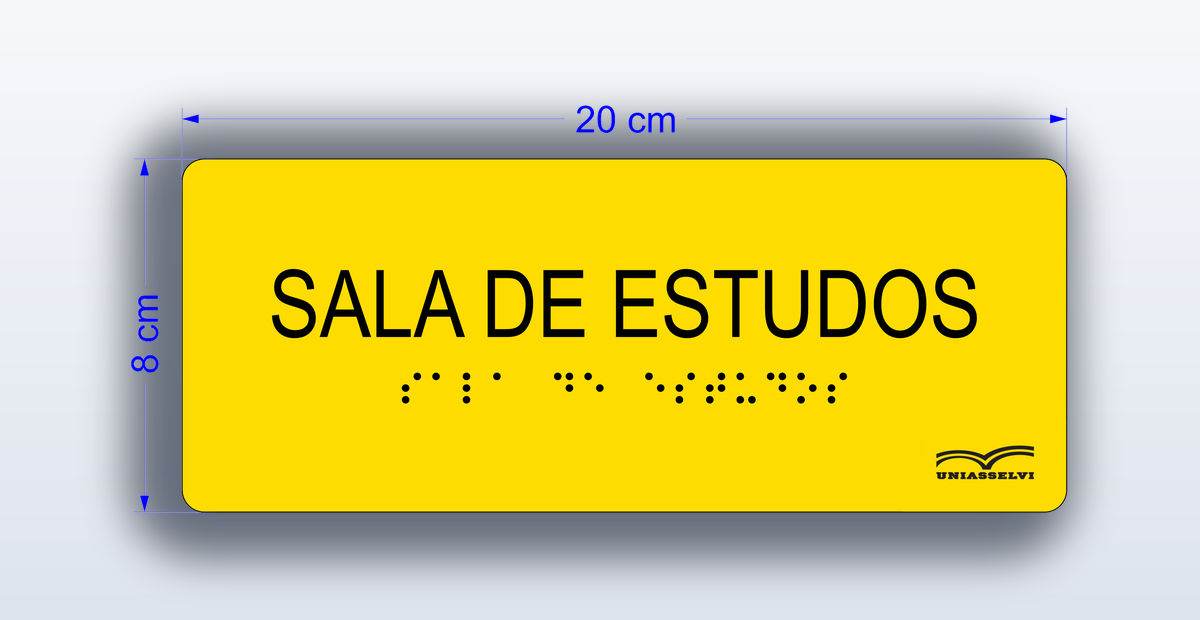 Placa Sala de Estudos - padrão Uniasselvi