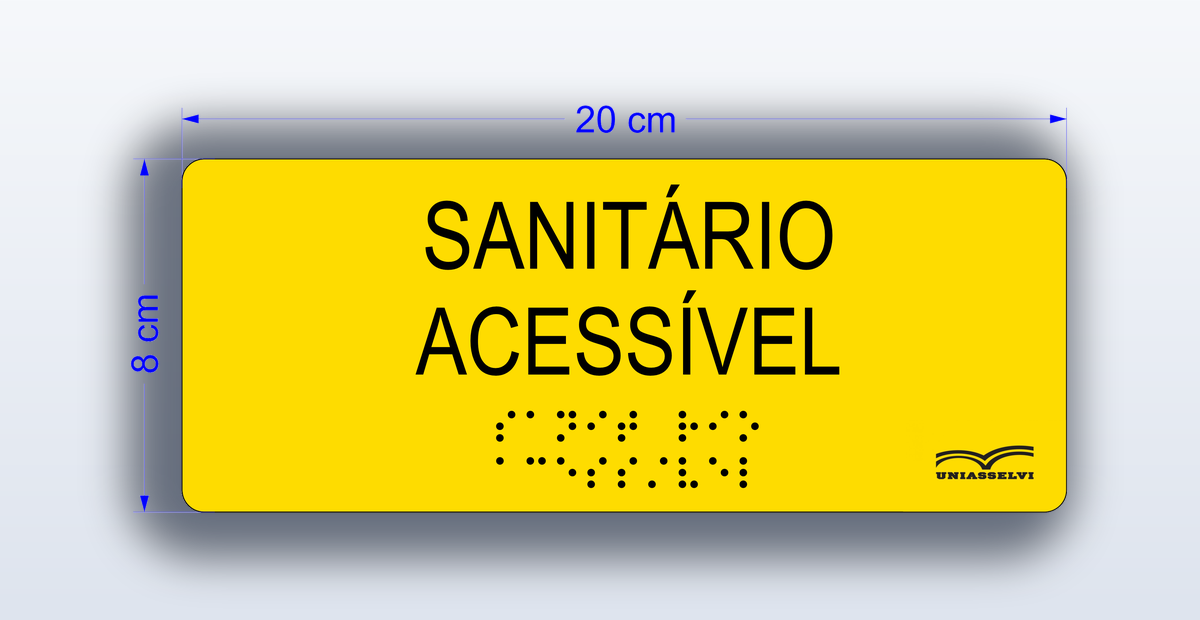 Placa Sanitário Acessível - padrão Uniasselvi