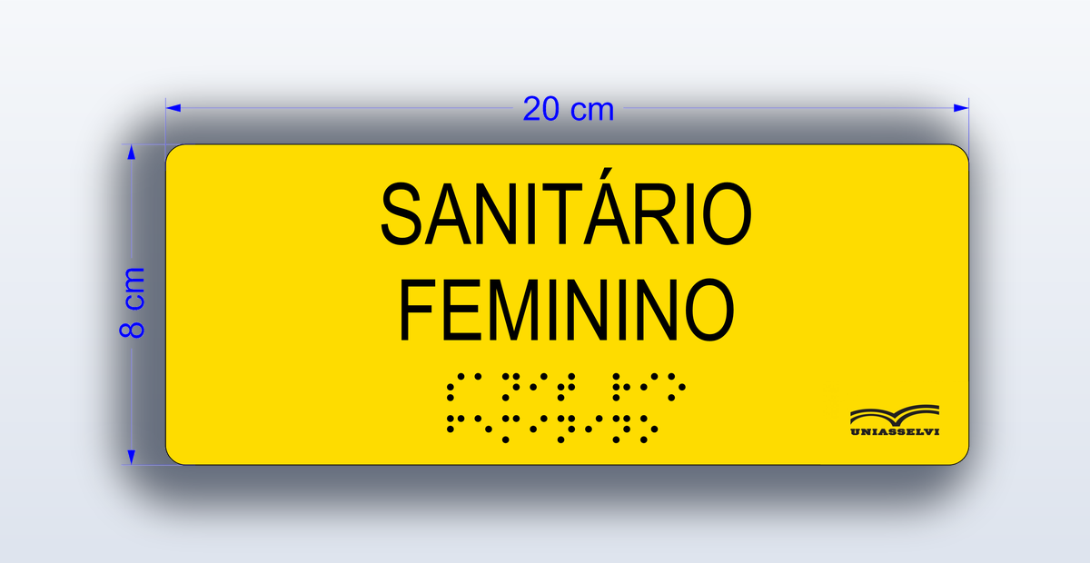 Placa Sanitário Feminino - padrão Uniasselvi