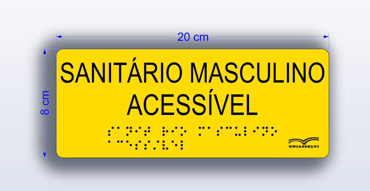 Placa Sanitário Masculino Acessível - padrão Uniasselvi