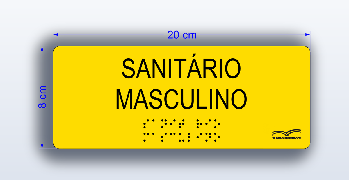 Placa Sanitário Masculino - padrão Uniasselvi