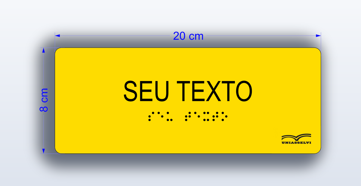 Placa Seu Texto - padrão Uniasselvi
