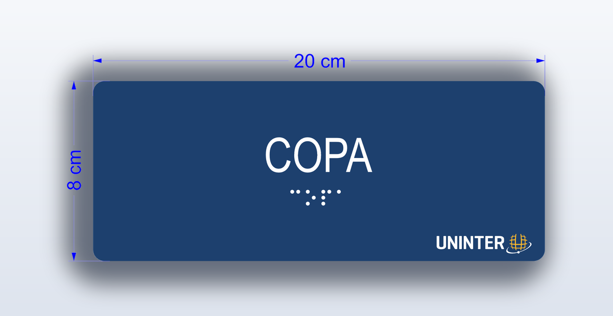 Placa Copa - padrão Uninter