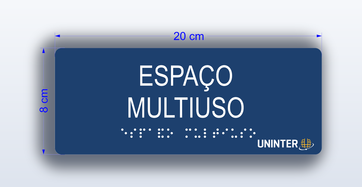 Placa Espaço Multiuso - padrão Uninter