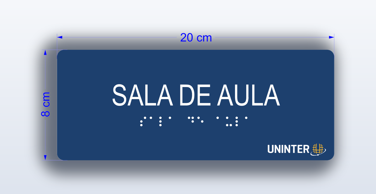 Placa Sala de Aula - padrão Uninter