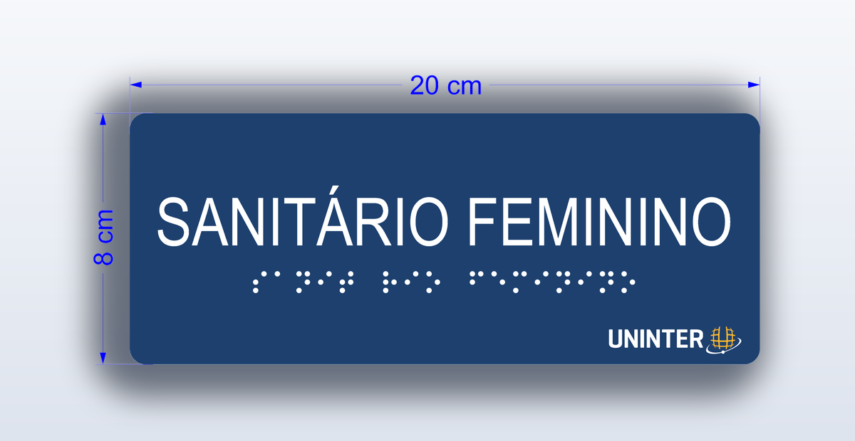Placa Sanitário Feminino - padrão Uninter