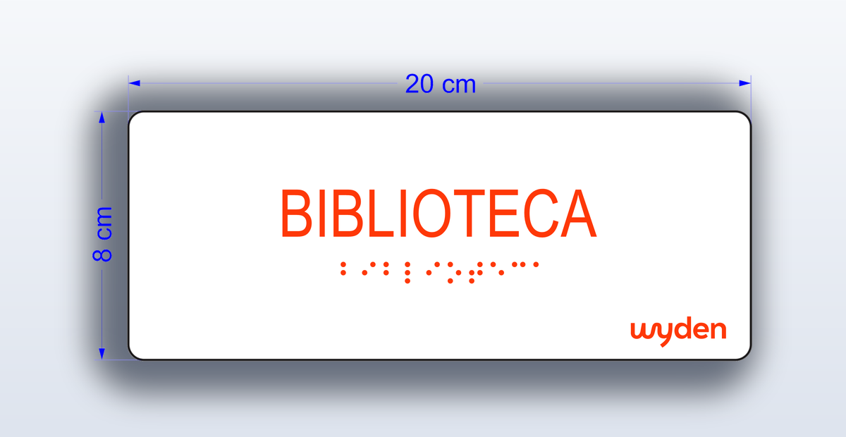 Placa Biblioteca - padrão Wyden