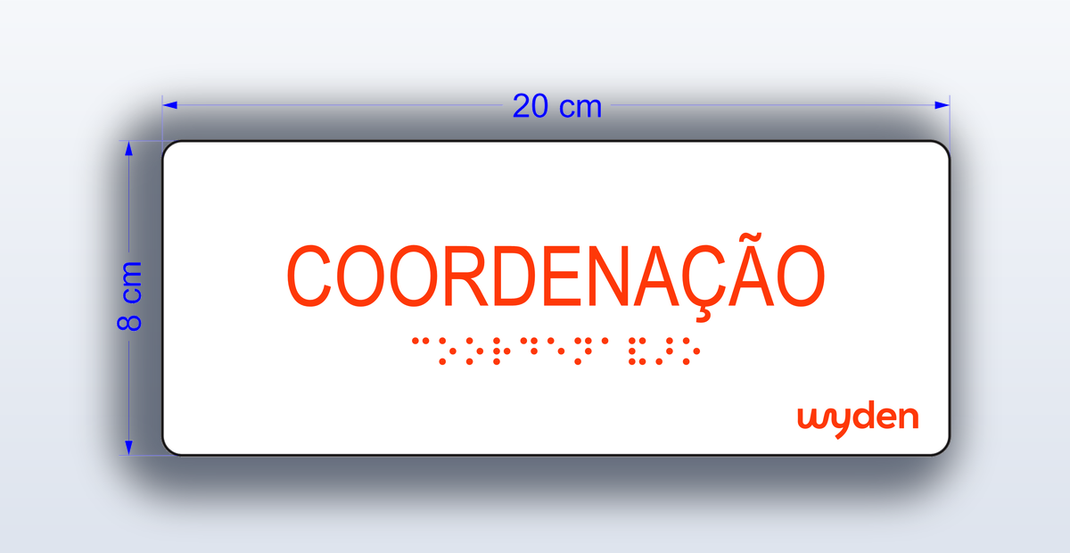 Placa Coordenação - padrão Wyden