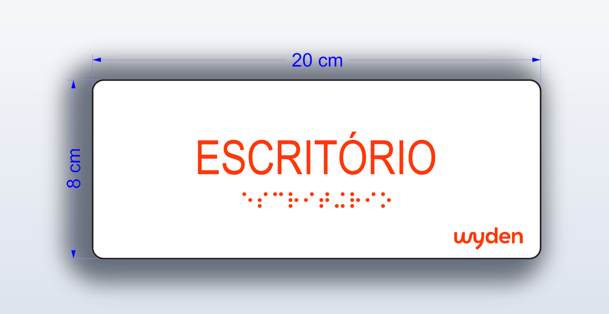 Placa Escritorio - padrão Wyden