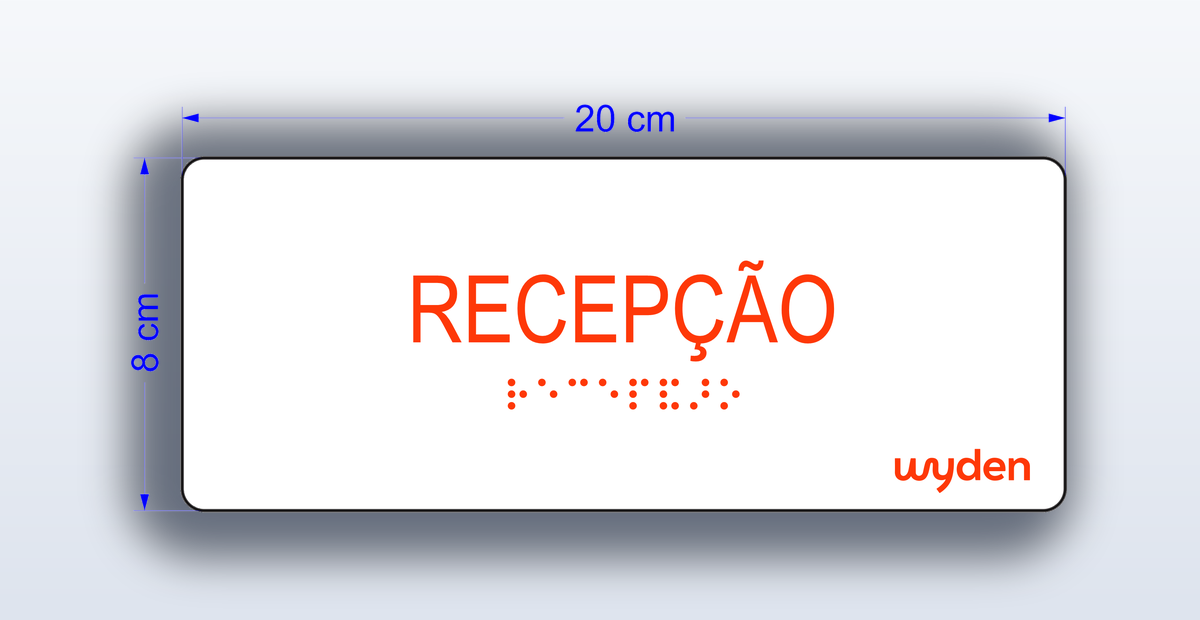Placa Recepção - padrão Wyden